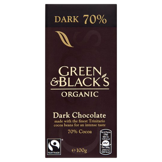 Green & Black's Organic 70% Dark Chocolate Bar
