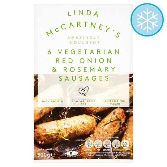 Linda McCartney 6 Vegetarian Red Onion And Rosemary Sausages