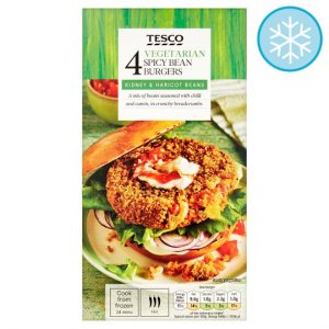 Tesco Vegetarian 4 Spicy Bean Burgers