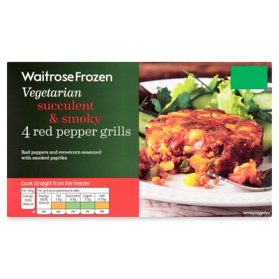 Waitrose Frozen 4 red pepper grills