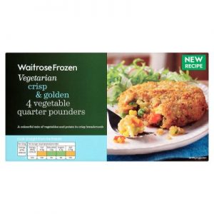 Waitrose Frozen 4 vegetable quarter pounders