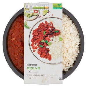 Waitrose Vegan Chilli with Soya Mince & Rice