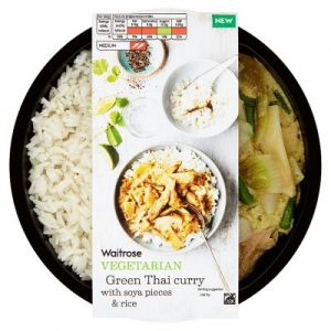 Waitrose Vegan Green Thai Curry Soya Pieces & Rice