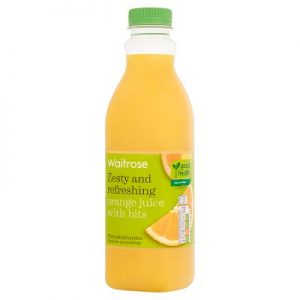 Waitrose orange juice with bits