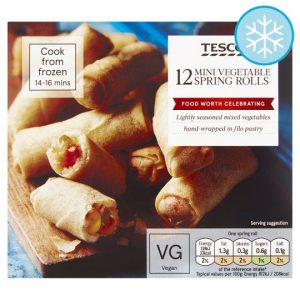 Tesco Frozen 12 Mini Vegetable Spring Rolls