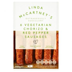 Linda McCartney Vegetarian Chorizo & Red Pepper Sausages 300g