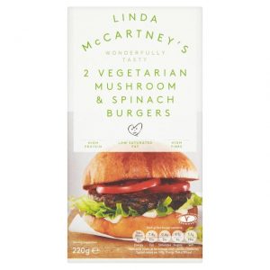 Linda McCartney's Vegetarian Mushroom & Spinach Burgers 220g