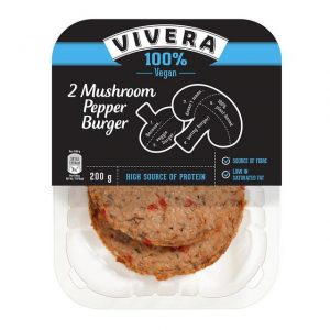 Vivera 2 Mushroom & Pepper Burgers 200g