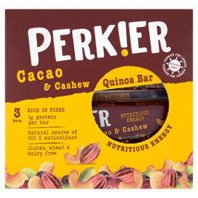 Perkier Cacao & Cashew Quinoa Bar 3 Pack