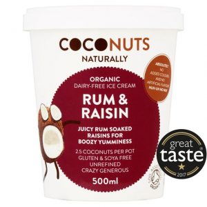 Coconuts Naturally Rum & Raisin Organic Dairy-Free Ice Cream 500ml