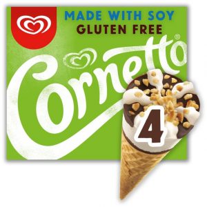 Cornetto Vanilla Gluten Free Soy Ice Cream Cone 4 x 90ml
