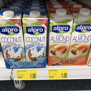 B&M Alpro Almond and Coconut Milks
