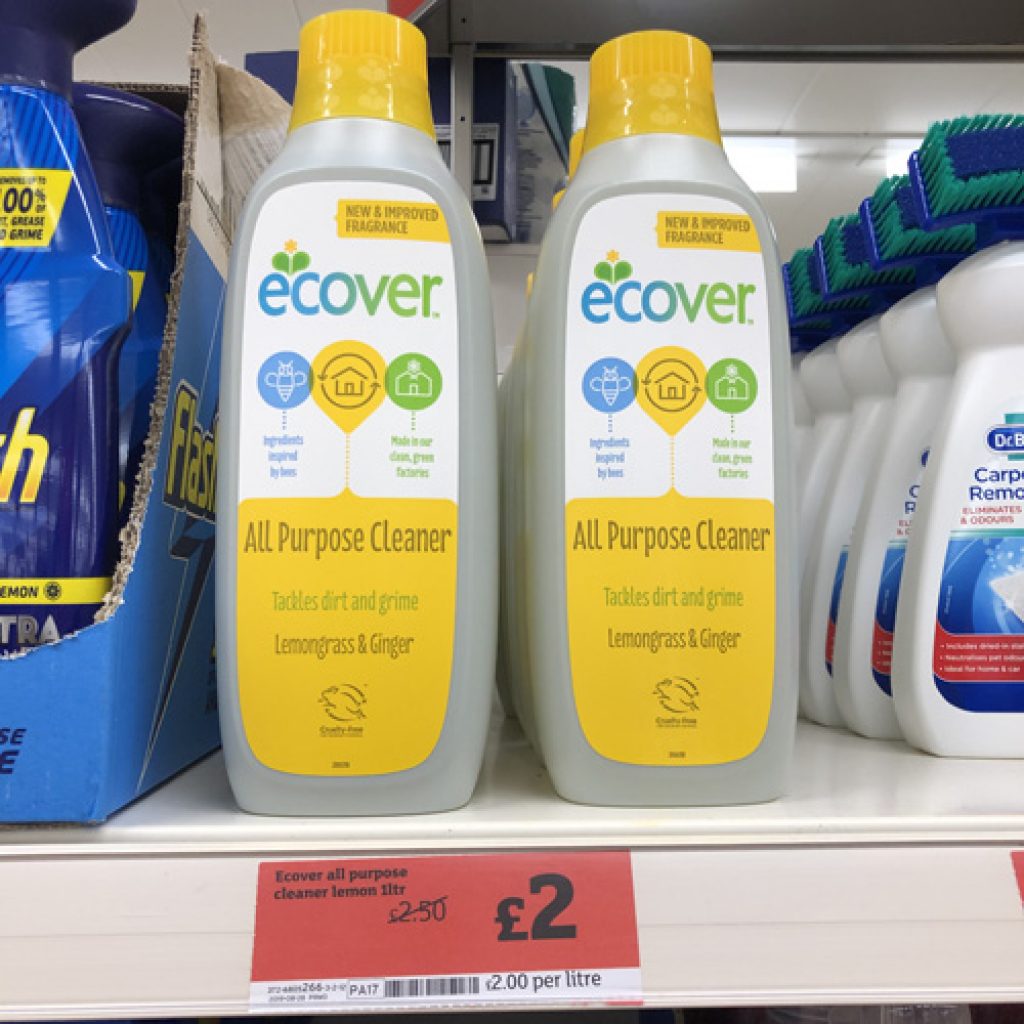 Ecover products on offer in Sainsbury's Vegan Steals