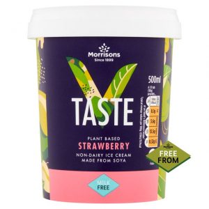 Morrisons Free From Soya Strawberry Ice Cream 500ml