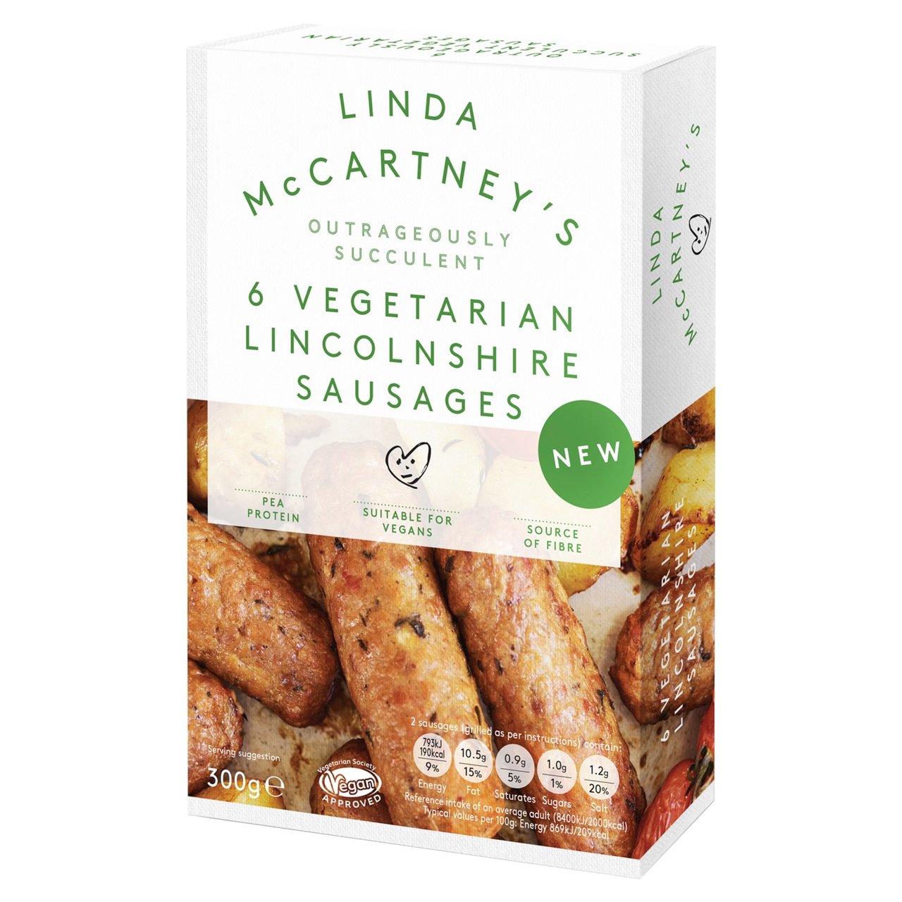 Linda McCartney Vegetarian Lincolnshire Sausages 300g