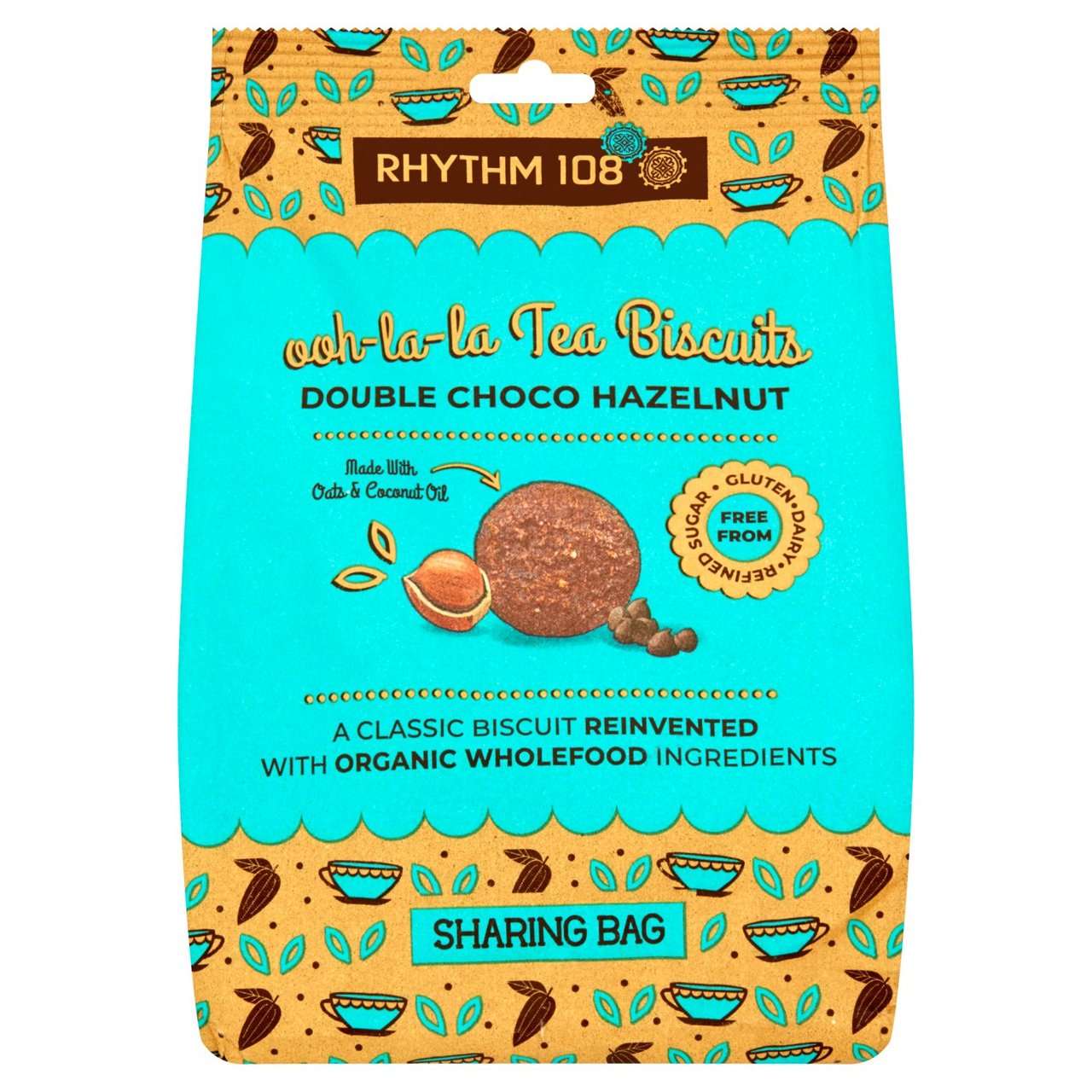 Rhythm108 Ooh La La Tea Biscuits Double Choco-Hazelnut 135g