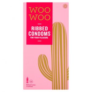 Woo Woo Ribbed Condoms 12 per pack