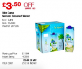 Vita Coco Coconut Water 6x 1l £10.18